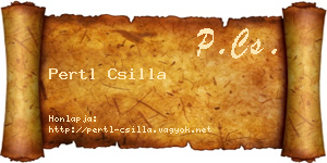 Pertl Csilla névjegykártya